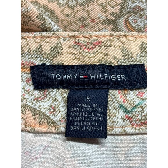 Y2K 2010 Tommy Hilfiger Womens Paisley Print Mini Skirt Size 16 Multicolor - Picture 3 of 6